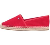 Tommy Hilfiger Alpargata de Lona con Bandera para Mujer, Fw0Fw08541, Color Rojo (Rojo primario), 6