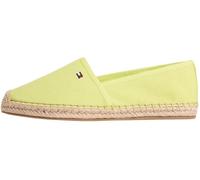 Tommy Hilfiger Alpargata de Lona con Bandera para Mujer, Fw0Fw08541, Color Verde (Lime Zing), 3.5