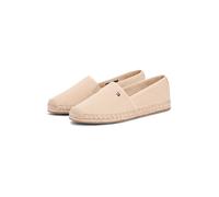 Tommy Hilfiger Alpargata de Lona con Bandera para Mujer, Fw0Fw08541, Color Beige (Guijarro arcillado), 3.5
