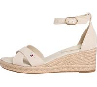 Tommy Hilfiger Alpargatas de cuña media Espad X Cross FW0FW09332 para mujer, beige (beige clásico), 6.5