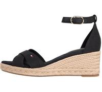 Tommy Hilfiger Alpargatas de cuña media Espad X Cross FW0FW09332 para mujer, color negro (negro), 7