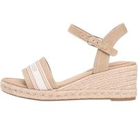 Tommy Hilfiger Mid Wedge Espad Webbing Fw0fw09230, Alpargatas de cuña Mujer, Khaki (Safari Canvas), 41 EU
