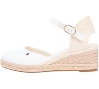 Tommy Hilfiger Alpargatas de cuña media para mujer, punta cerrada, FW0FW09233, color blanco (crudo), 5
