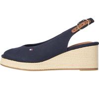 Tommy Hilfiger Alpargatas de cuña Mujer Flag Mid Slingback con Correa Ajustable, Azul (Space Blue), 40