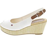 Tommy Hilfiger Alpargatas de Cuña para Mujer Iconic Elba Sling Back Tacón de Cuña, Blanco (Ecru), 39
