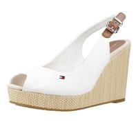 Tommy Hilfiger Alpargatas de Cuña para Mujer Iconic Elena Sling Back Tacón de Cuña, Blanco (Ecru), 40 EU