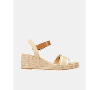 Tommy Hilfiger Alpargatas de mujer en algodón con pulsera al tobillo y cuña. Beige 41