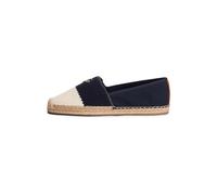 TOMMY HILFIGER Alpargatas 'Logo Plaque Colour-blocked Woven' navy / blanco natural 38 navy / blanco natural