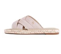 Tommy Hilfiger Alpargatas Mujer Chambray Mule Sandalias, Beige (Horseradish), 39
