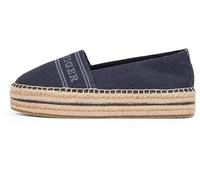 Tommy Hilfiger Alpargatas Mujer Denim Platform con Plataforma, Azul (Space Blue), 36
