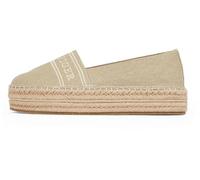Tommy Hilfiger Alpargatas Mujer Denim Platform con plataforma, Beige (Horseradish), 40
