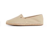 Tommy Hilfiger Alpargatas Mujer Essential Flag Canvas con logotipo, Beige (Horseradish), 40