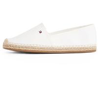 Tommy Hilfiger Alpargatas Mujer Essential Flag Canvas con logotipo, Blanco (Ecru), 39