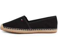 Tommy Hilfiger Alpargatas Mujer Essential Flag Canvas con logotipo, Negro (Black), 38