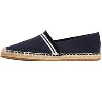 Tommy Hilfiger Alpargatas Mujer Fringe Canvas Closed con Logotipo, Azul (Space Blue), 37