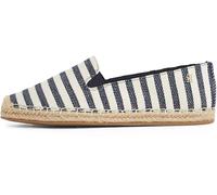 Tommy Hilfiger Alpargatas Mujer Nautical Stripe con Logotipo, Multicolor (Space Blue Itacha Stripes), 36