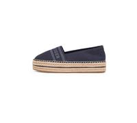 Tommy Hilfiger Alpargatas Mujer Denim Platform con plataforma, Azul (Space Blue), 39