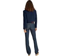 Tommy Hilfiger Americana corta Mujer Gold Button con fila de botones, Azul (Dark Night Navy), 34