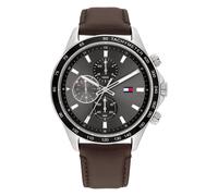 Tommy Hilfiger Analogue Multifunction Quartz Watch for Men with Light Brown Leat