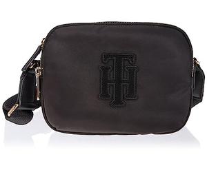 Tommy Hilfiger Aplique cruzado de amapola, negro, talla única, Black, One Size