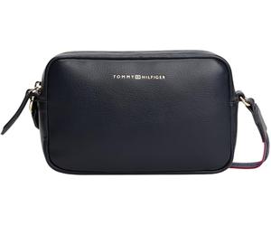 Tommy Hilfiger Aw0aw17689 Crossover - Bolso para cámara con logotipo para mujer, talla única, Azul (azul espacial), One Size