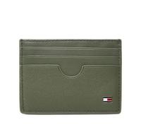 Tommy Hilfiger Tarjetero Hombre Flag con Logotipo, Verde (Battle Green), Talla Única