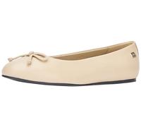 Tommy Hilfiger Bailarina de Cuero Esencial para Mujer Fw0fw07768, Arcilla Blanca y Beige, 37 EU