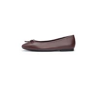 Tommy Hilfiger Hilfiger Smooth Lthr Ballet Fw0Fw09006, Bailarinas Mujer, Brown (Rich Walnut), 40 EU