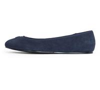 Tommy Hilfiger Bailarinas Mujer Hardware de Ante, Azul (Space Blue), 38