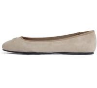 Tommy Hilfiger Bailarinas Mujer Hardware de Ante, Beige (Coastal Taupe), 38