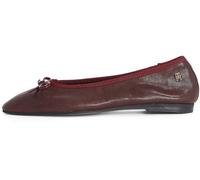 Tommy Hilfiger Bailarinas Mujer Soft Leather con Lazo, Rojo (Burgundy Velvet), 40