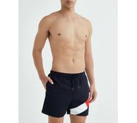 Tommy Hilfiger Bañador bermuda de hombre color block y bandera diagonal. Azul S