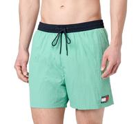 Tommy Hilfiger Bañador Hombre Medium Drawstring con Cintura Ajustable, Verde (Fort Green), S