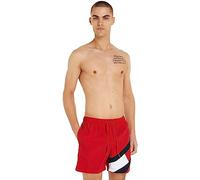 Tommy Hilfiger Bañador para Hombre SF Medium Drawstring Pernera Larga, Rojo (Primary Red), S