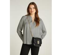 Tommy Hilfiger Bandolera con cadena SOFT LEATHER CROSSOV. Color Negro