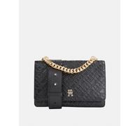 Tommy Hilfiger Bandolera con cadena y monograma de la marca. Negro