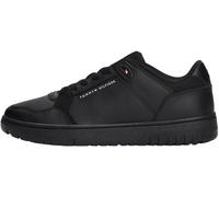 Tommy Hilfiger Basketball Sneaker Hombre de piel, Negro (Black), 43