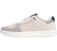 Tommy Hilfiger Basketball Sneaker Hombre Suede de ante, Beige (Grey Whisper), 39