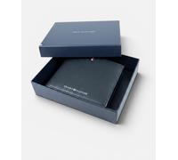 TOMMY HILFIGER billetera de cuero negro Central CC and Coin NUEVO
