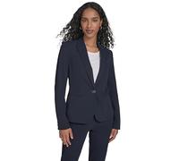 Tommy Hilfiger Blazer - Chaqueta de Negocios para Mujer con Corte aleteado y Cierre de botón único, Medianoche/Excursión Monocromática (Midnight//Getaway Solids), 46