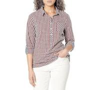Tommy Hilfiger Blouse Casual Check Roll Tab Long Sleeve Camisa, Multicolor, S Mujeres