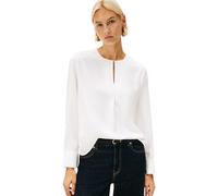Tommy Hilfiger Blusa Mujer Relaxed con Raja Lateral, Blanco (Ecru), 38