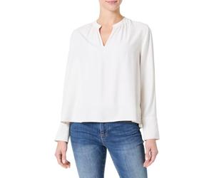 Tommy Hilfiger Blusa Mujer Soft Viscose con Cuello de Pico, Marfil (Ivory Petal), 42