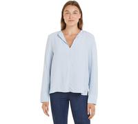 Tommy Hilfiger Blusa para Mujer Crepe Blouse con Cuello de Pico, Azul (Breezy Blue), 38