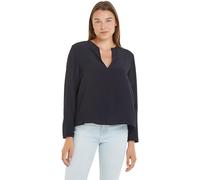 Tommy Hilfiger Blusa para Mujer Crepe Blouse con Cuello de Pico, Azul (Desert Sky), 38