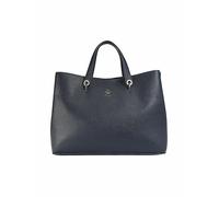 Tommy Hilfiger Bolso Satchel Mujer Emblem con correa desmontable, Azul (Space Blue), Talla Única