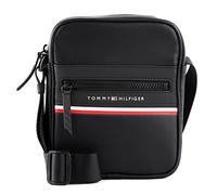 Tommy Hilfiger Bolso Cruzado para Hombre Th Stripe Mini Reporter, Negro (Black), Onesize