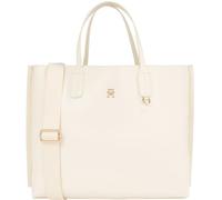 Tommy Hilfiger Bolso para Mujer Iconic Satchel Mediano, Blanco (Calico), Talla Única