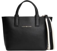 Tommy Hilfiger Bolso Tote Mujer Logotape Mini pequeño, Negro (Black), Talla Única