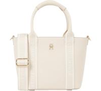 Tommy Hilfiger Bolso Tote Mujer Mini Logotape pequeño, Beige (Sugarcane), Talla Única